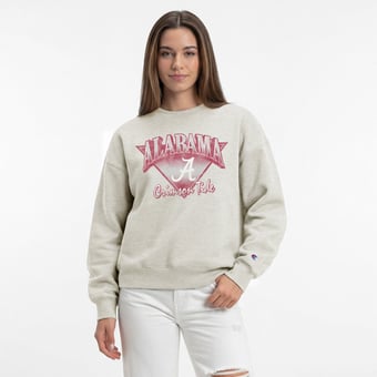 Women's Champion  Oatmeal Alabama Crimson Tide All-Star Weave Sweatshirt