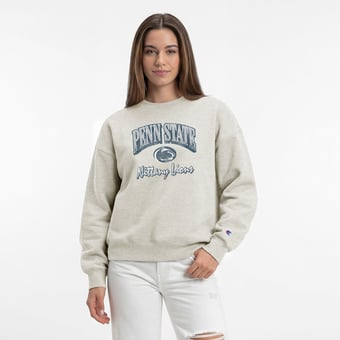 Women's Champion  Oatmeal Penn State Nittany Lions All-Star Weave Sweatshirt