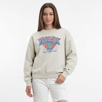 Women's Champion  Oatmeal Florida Gators All-Star Weave Sweatshirt