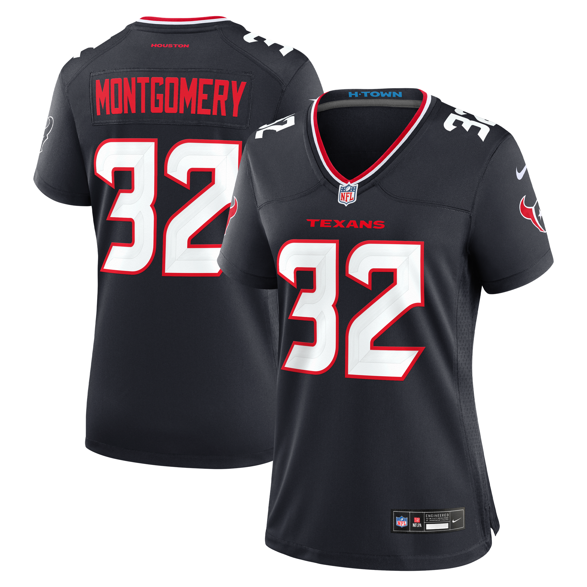 Women's Nike David Montgomery Navy Houston Texans Game Jersey