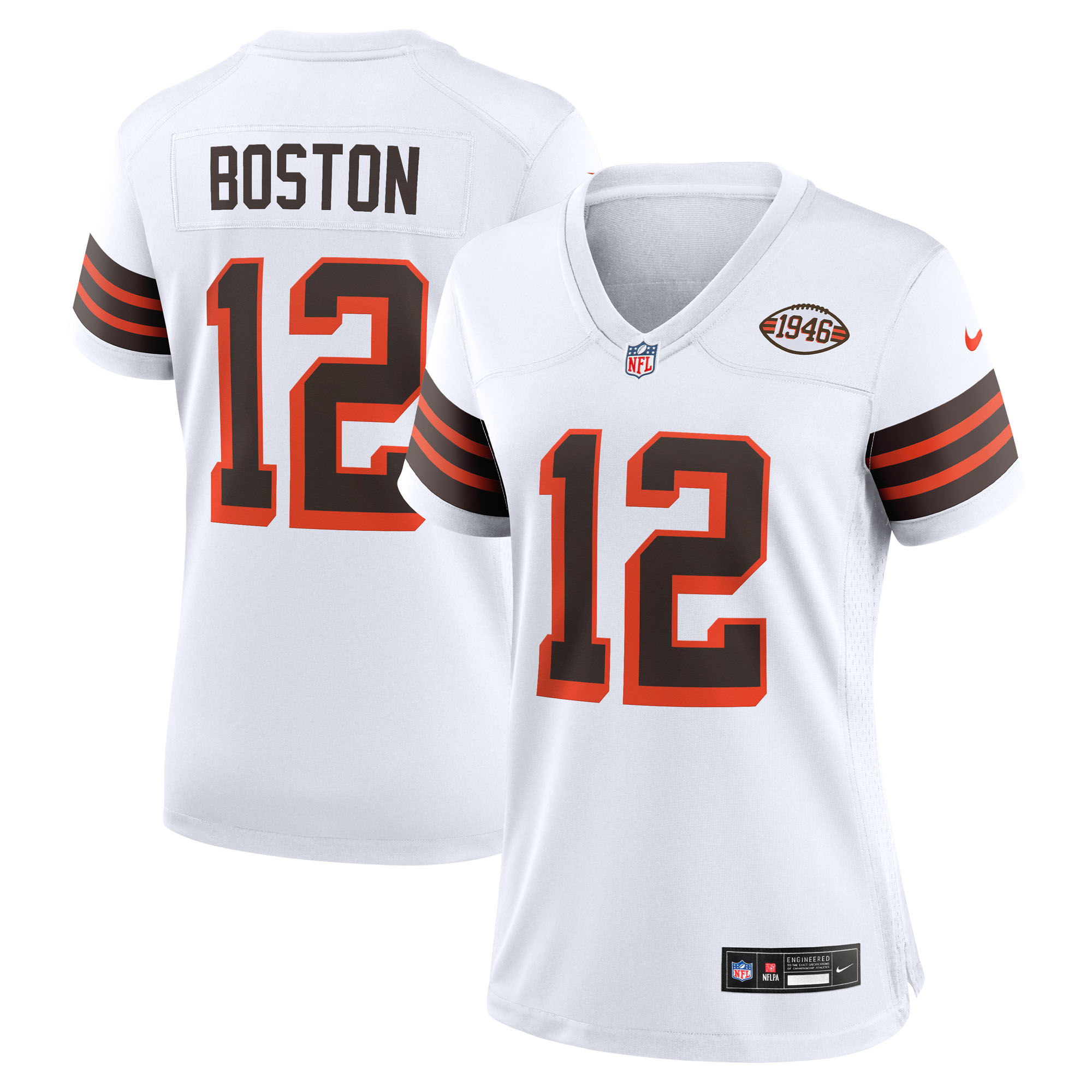 Women's Nike Denzel Boston White Cleveland Browns Alternate  Game Jersey
