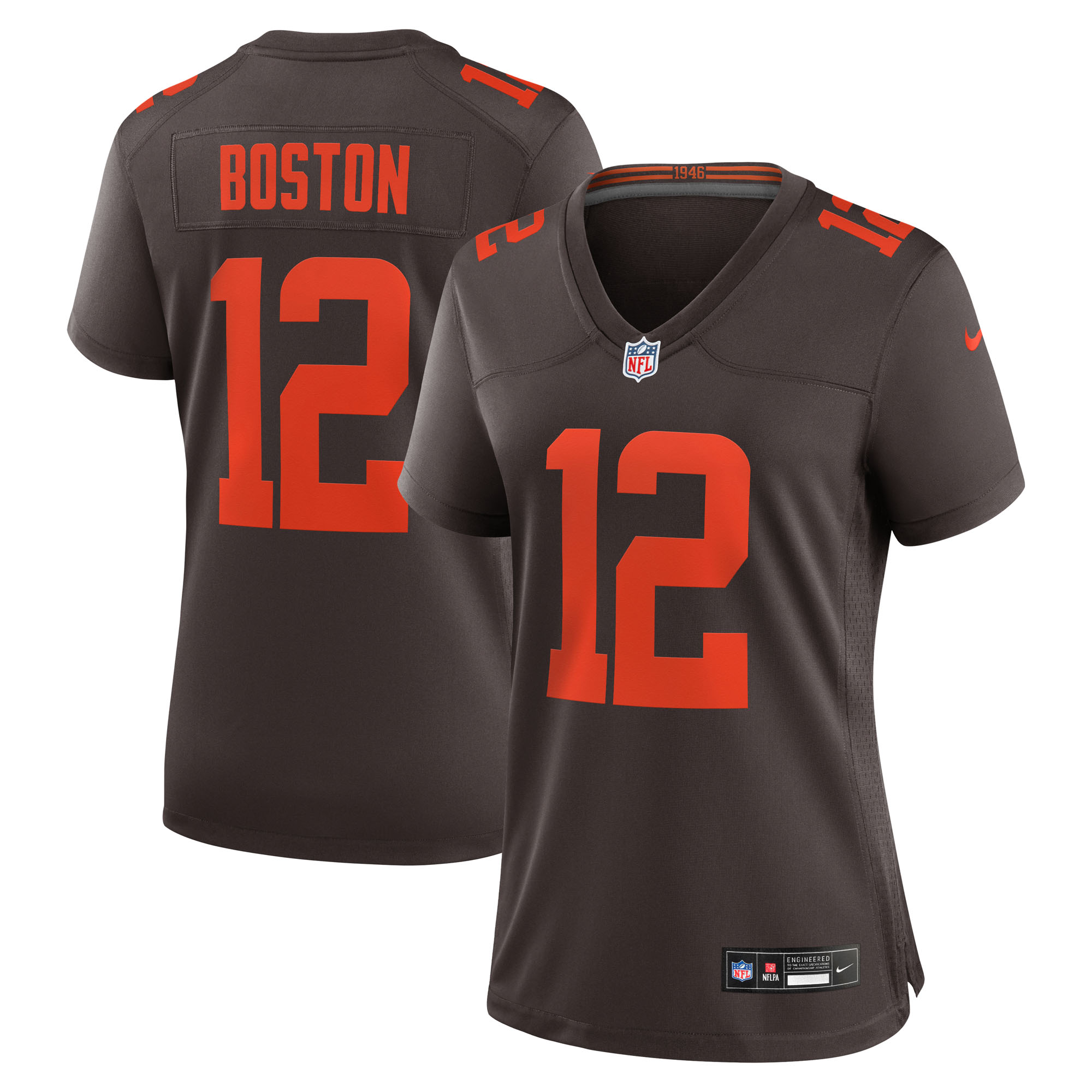 Women's Nike Denzel Boston Brown Cleveland Browns Alternate Game Jersey