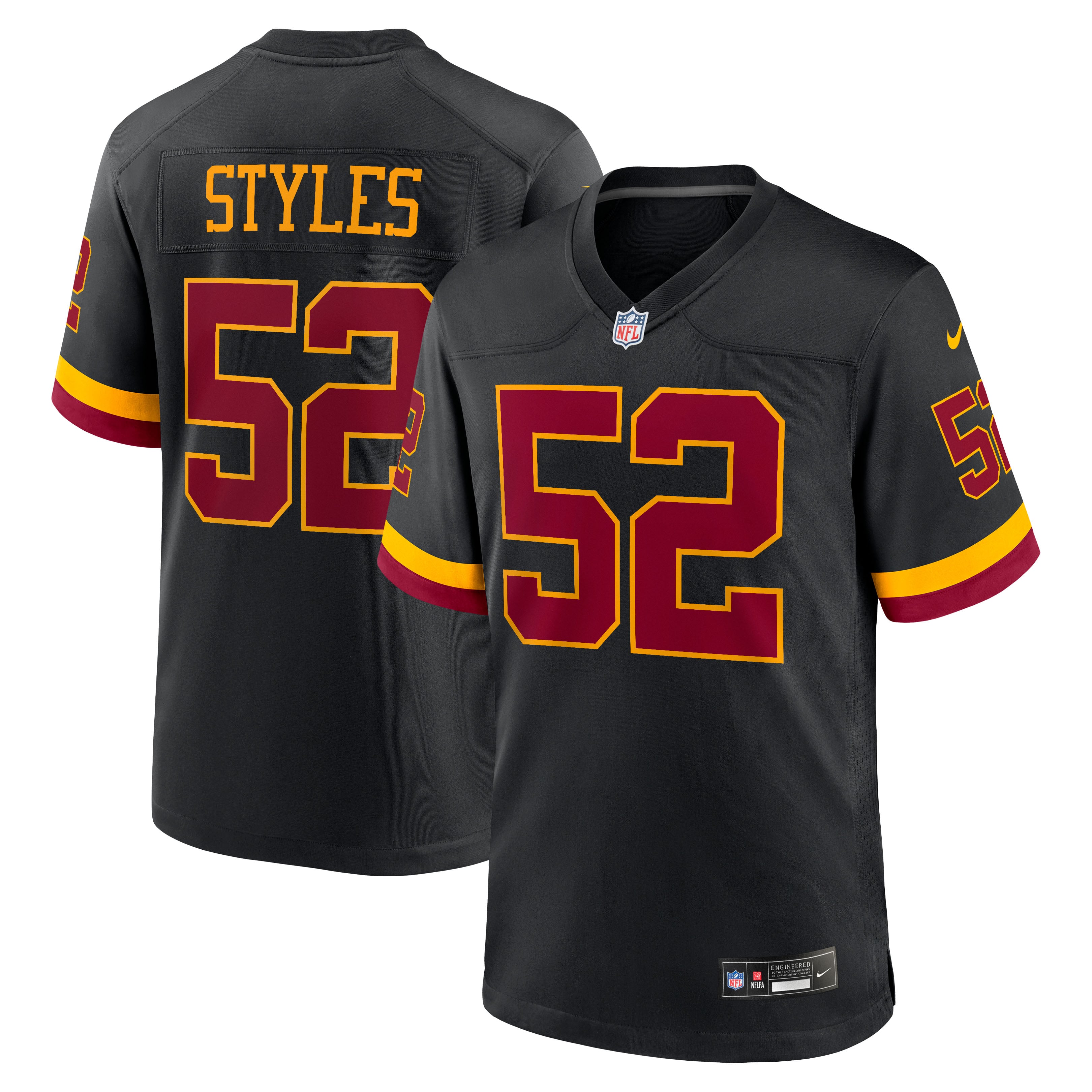 Men's Nike Sonny Styles Black Washington Commanders Game Player Jersey