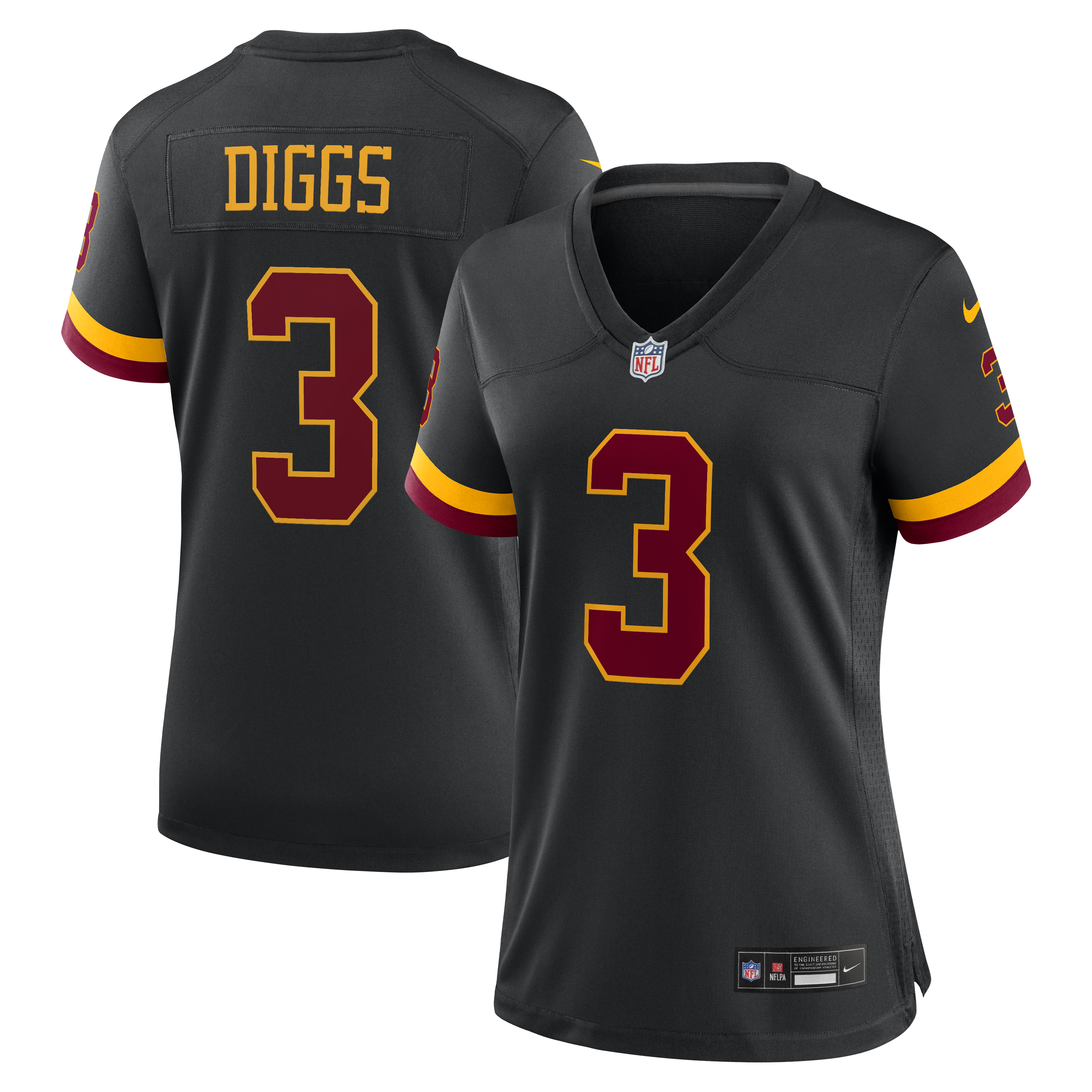Women's Nike Stefon Diggs Black Washington Commanders Alternate Hail Raiser Game Jersey