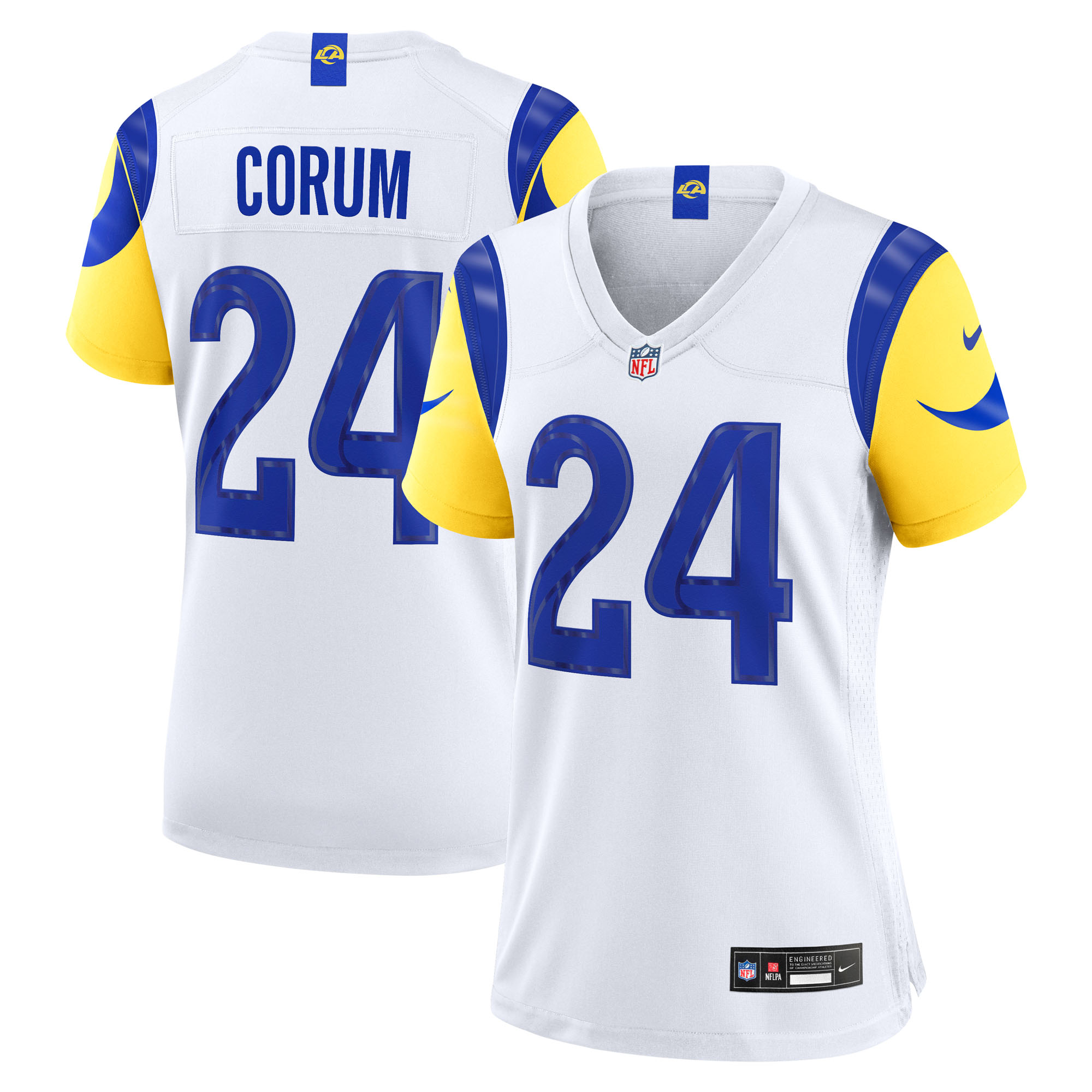 Women's Nike Blake Corum White Los Angeles Rams Game Jersey