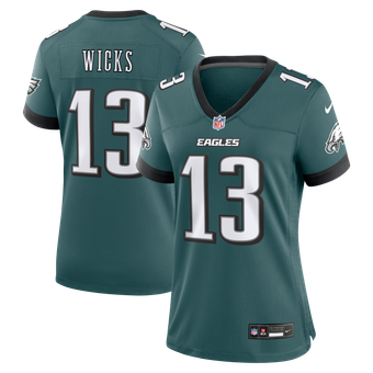 Women's Nike Dontayvion Wicks Midnight Green Philadelphia Eagles Team Game Jersey