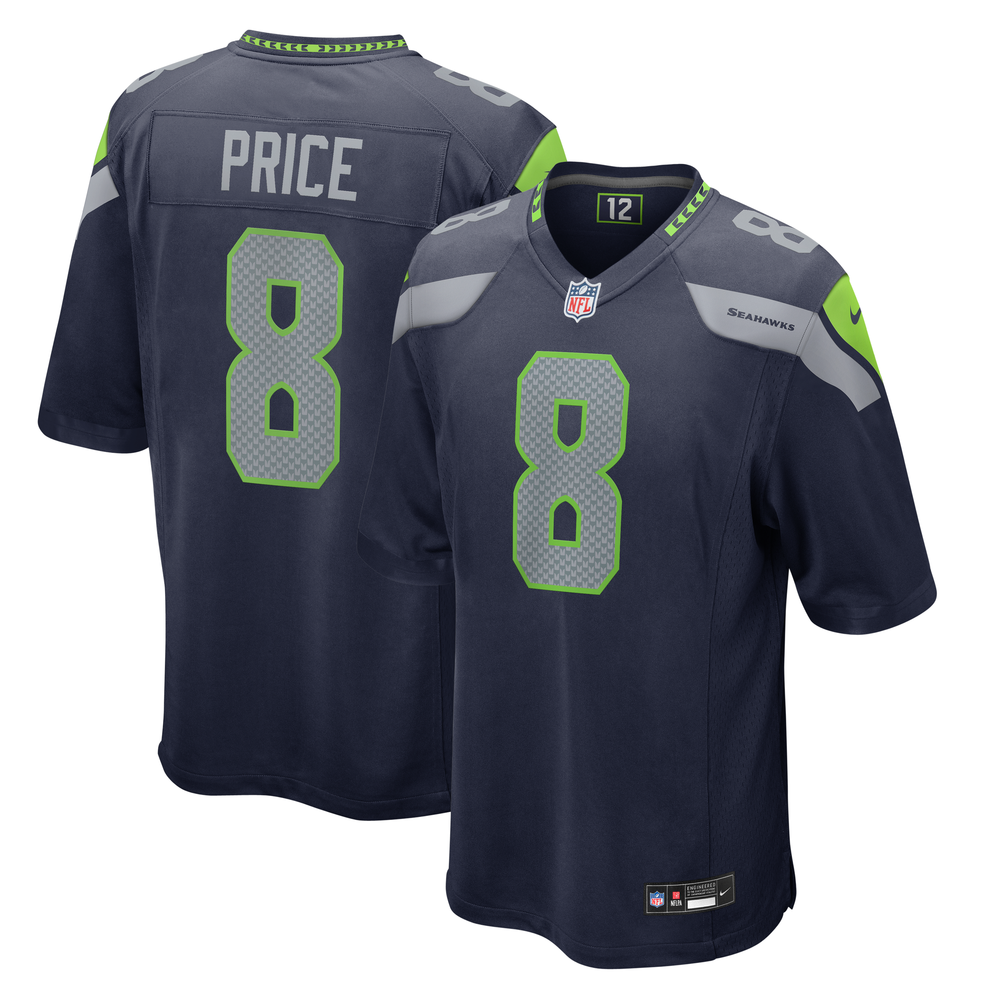 Men’s Nike Jadarian Price College Navy Seattle Seahawks 2026 NFL Draft First Round Pick No. 32 Team Game Jersey Men’s Nike Jadarian Price College Navy Seattle Seahawks 2026 NFL Draft First Round Pick No. 32 Team Game Jersey
