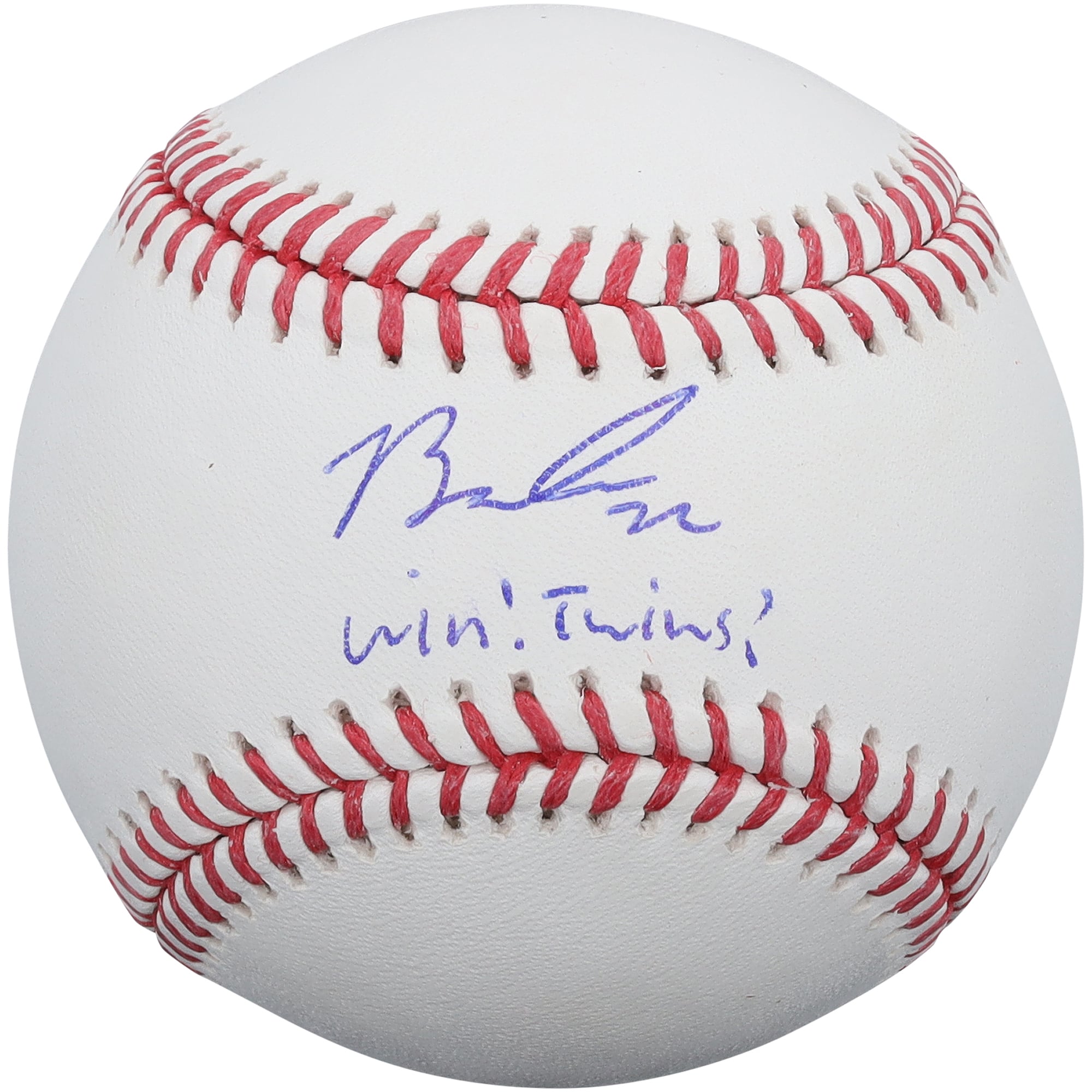 Brooks Lee Minnesota Twins Autographed Baseball with "Win! Twins!" Inscription