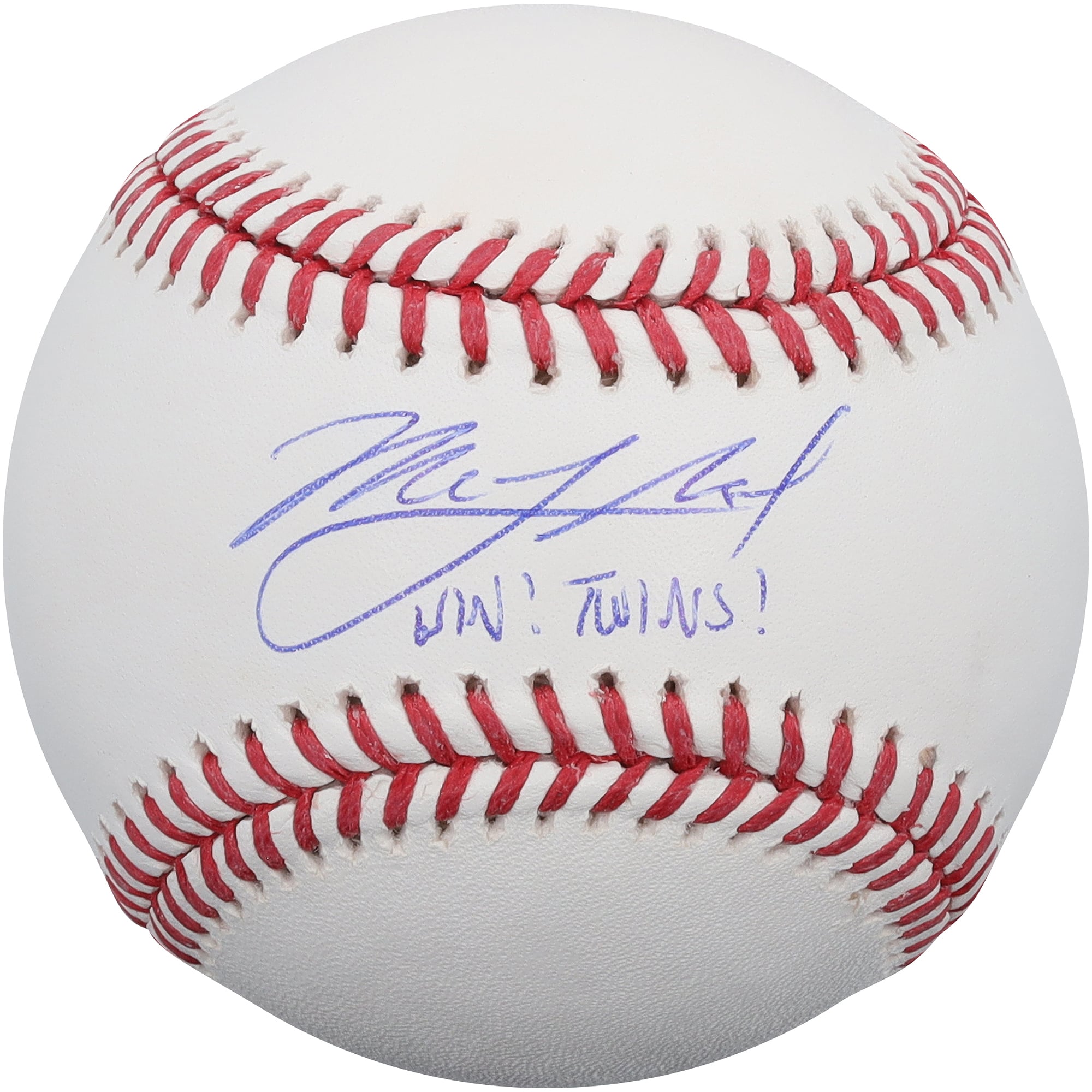 Mick Abel Minnesota Twins Autographed Baseball with "Win! Twins!" Inscription