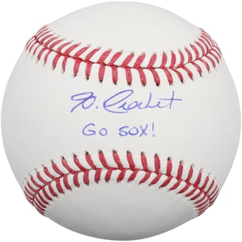 "Garrett Crochet Boston Red Sox Autographed Baseball with ""Go Sox!"" Inscription"