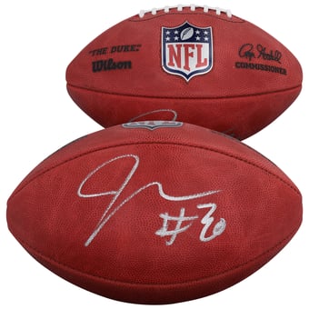 Jaylen Warren Pittsburgh Steelers Autographed Duke Full Color Football