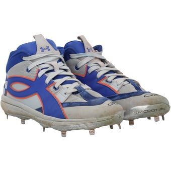 Juan Soto New York Mets Autographed Game-Used Gray/Blue Under Armour Cleats vs. Philadelphia Phillies on August 25, 2025 - Worn Innings 4-5