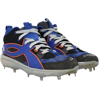 Juan Soto New York Mets Autographed Game-Used Black/Blue Under Armour Cleats vs. Philadelphia Phillies on August 25, 2025 - Worn Innings 1-2