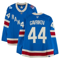 Vladislav Gavrikov New York Rangers Game-Used #44 Blue Centennial Jersey vs. Boston Bruins on January 26, 2026