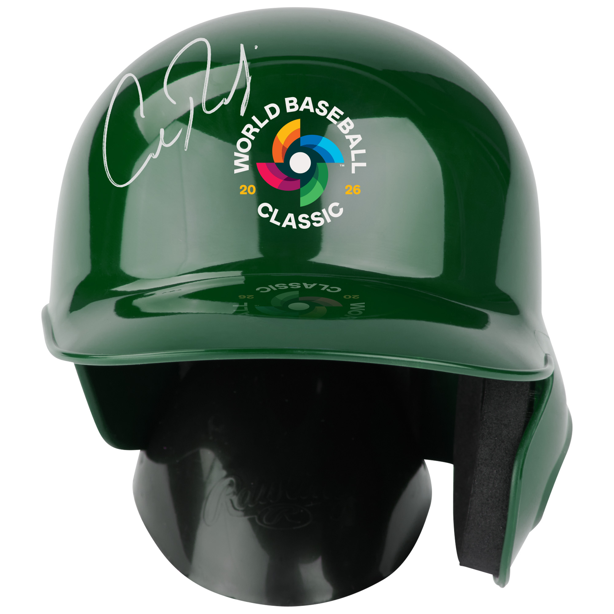 Cal Raleigh USA Baseball Autographed 2026 World Baseball Classic Logo Mini Batting Helmet