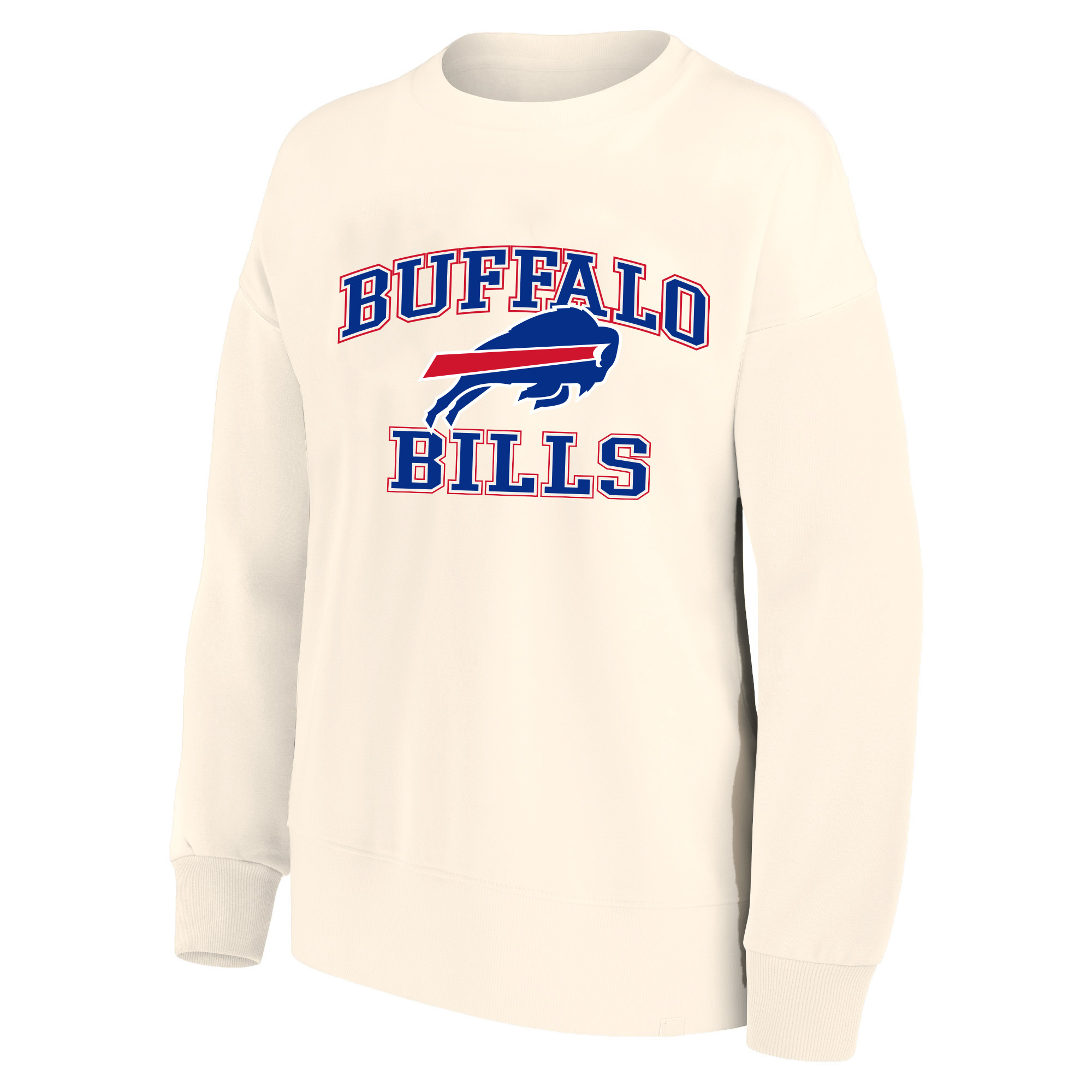 Women's Mitchell & Ness Cream Buffalo Bills Heart & Soul Plus Size Sweatshirt