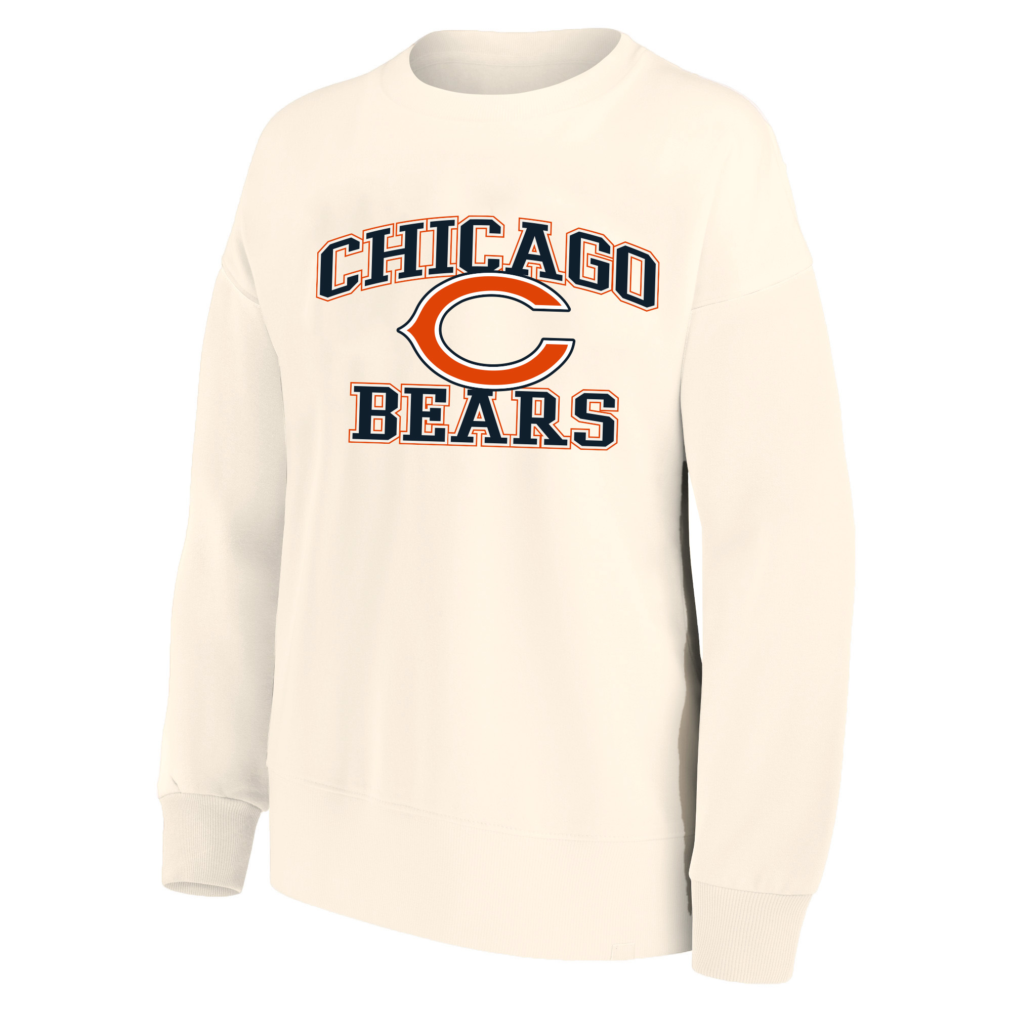 Women's Mitchell & Ness Cream Chicago Bears Heart & Soul Plus Size Sweatshirt