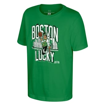 Youth Stadium Essentials  Kelly Green Boston Celtics Mascot City Elementized T-Shirt