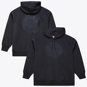 Men's Mitchell & Ness  Black Boston Celtics Phantom Fleece Hoodie