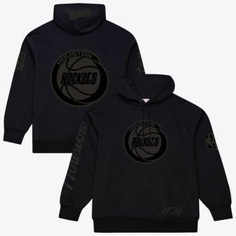 Men's Mitchell & Ness  Black Houston Rockets Phantom Fleece Hoodie