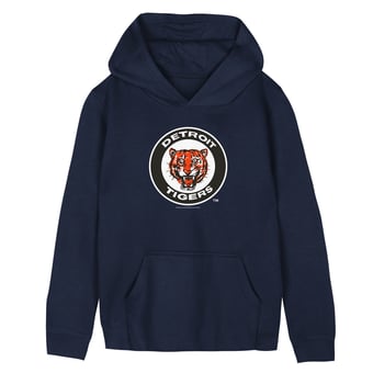 Preschool Mitchell & Ness  Navy Detroit Tigers Retro Logo Hoodie