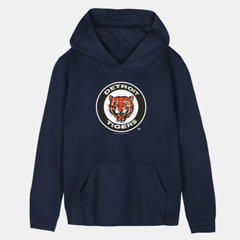 Toddler Mitchell & Ness  Navy Detroit Tigers Retro Logo Hoodie