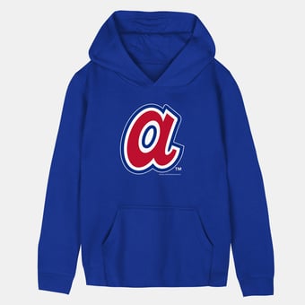Toddler Mitchell & Ness  Royal Atlanta Braves Retro Logo Hoodie