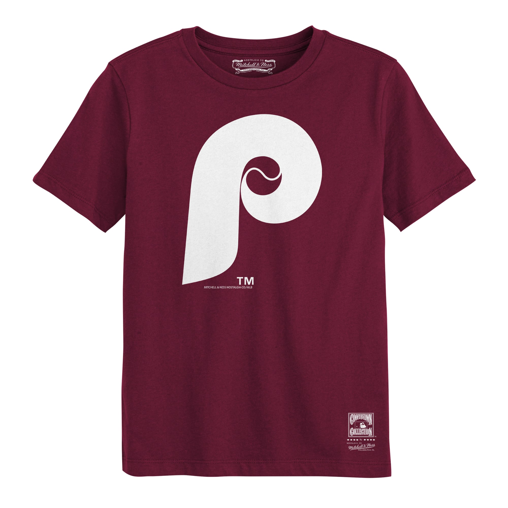 Preschool Mitchell & Ness  Burgundy Philadelphia Phillies Retro Logo T-Shirt