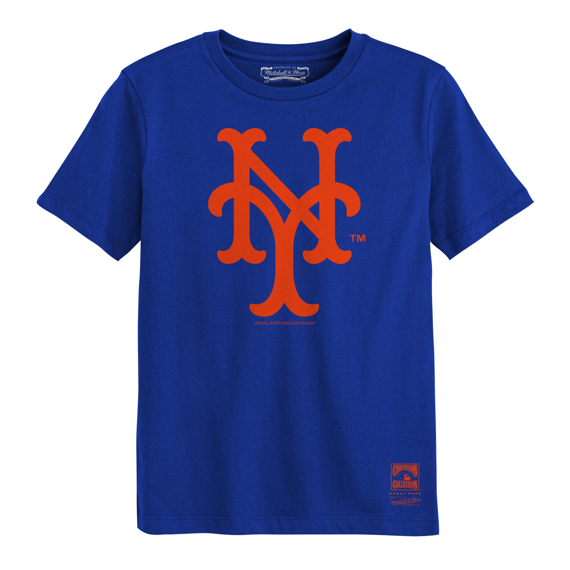 Preschool Mitchell & Ness  Royal New York Mets Retro Logo T-Shirt