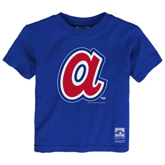 Toddler Mitchell & Ness  Royal Atlanta Braves Retro Logo T-Shirt
