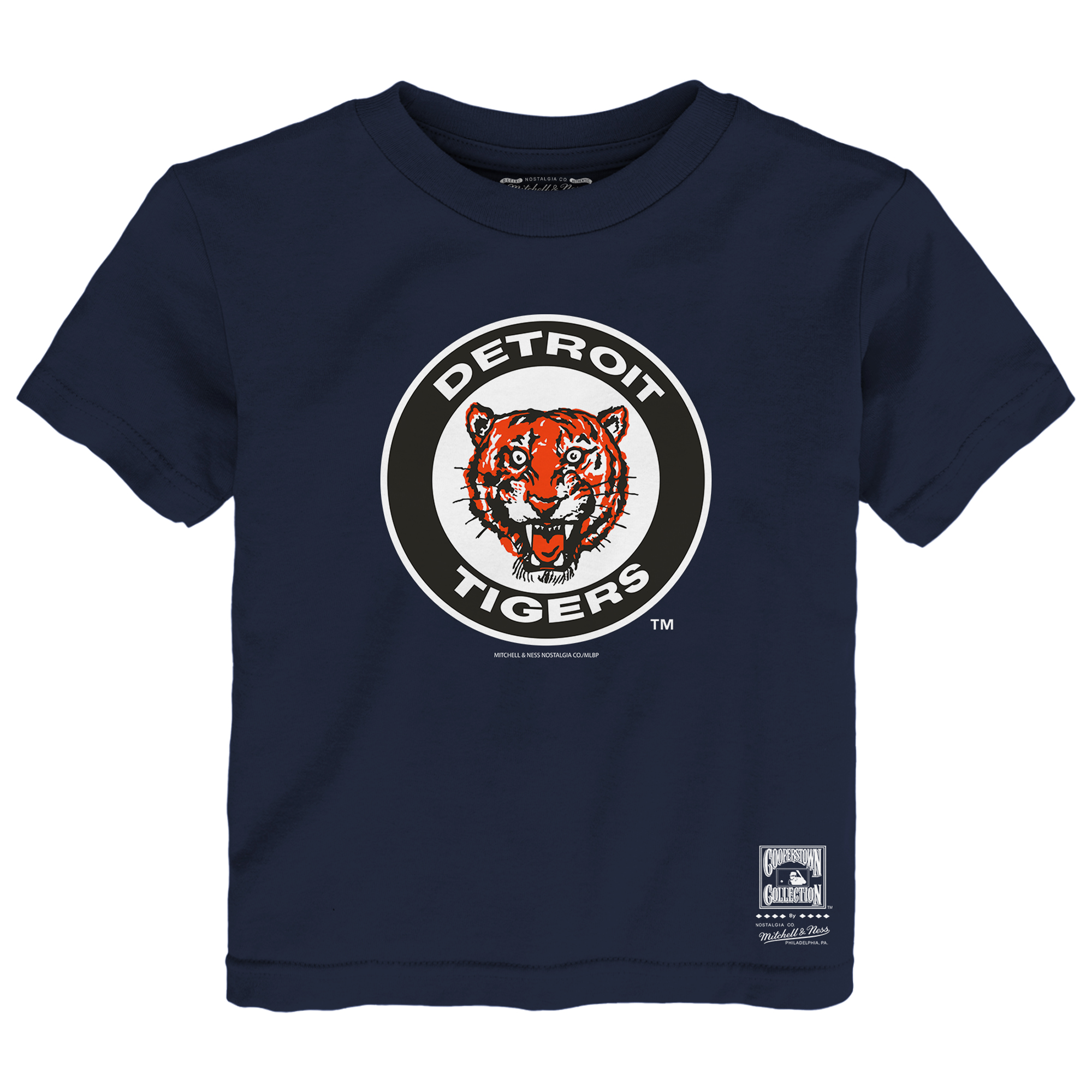 Toddler Mitchell & Ness  Navy Detroit Tigers Retro Logo T-Shirt