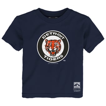 Toddler Mitchell & Ness  Navy Detroit Tigers Retro Logo T-Shirt