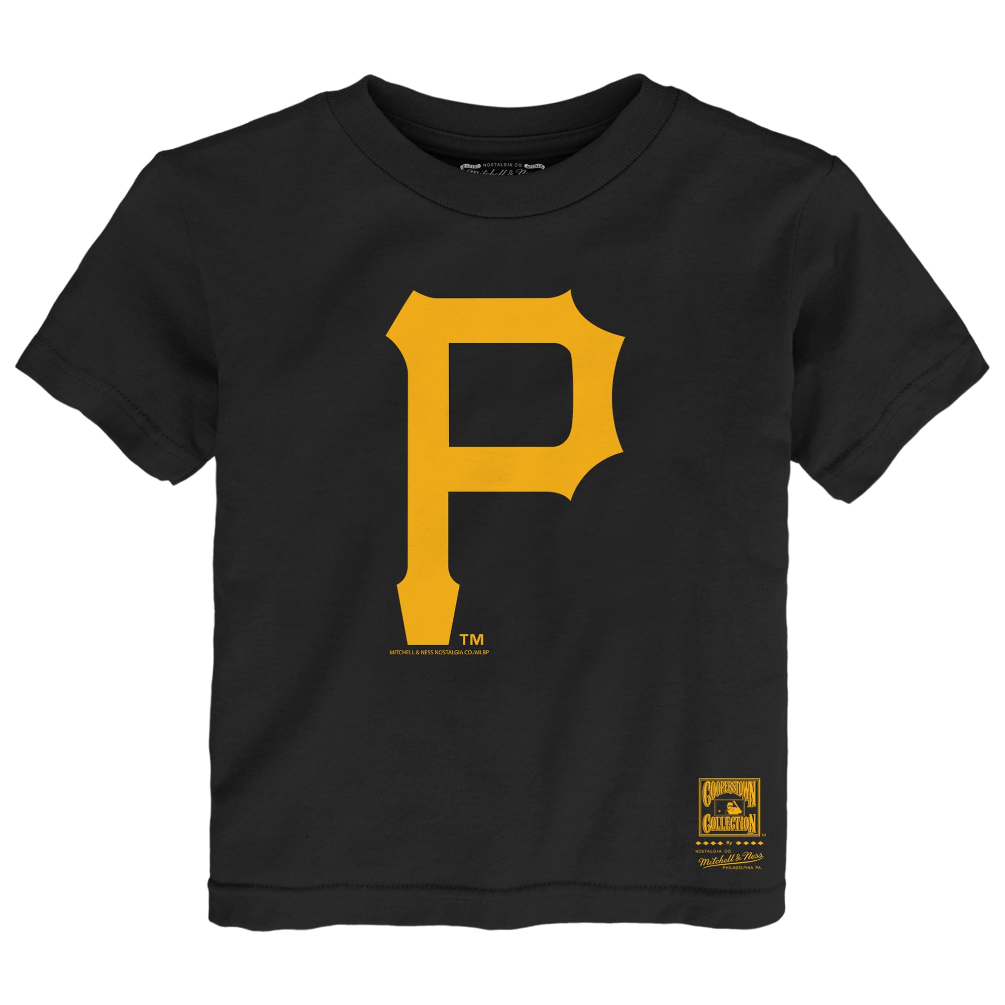 Toddler Mitchell & Ness Black Pittsburgh Pirates Retro Logo T-Shirt
