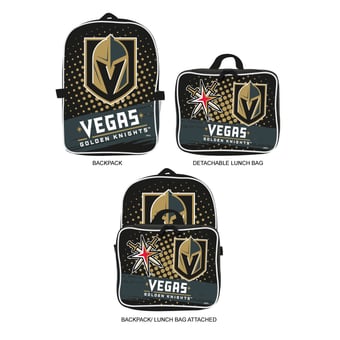 MOJO Vegas Golden Knights Backpack & Lunch Box 2-Piece Set