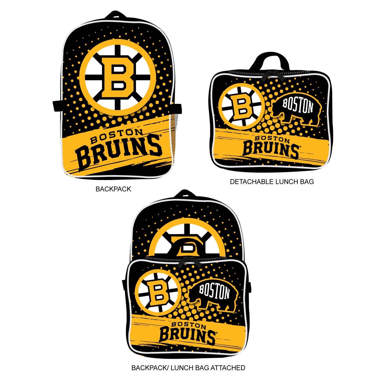 MOJO Boston Bruins Backpack & Lunch Box 2-Piece Set