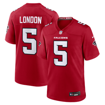 Atlanta Falcons Nike Game Home Jersey - Red - Drake London - Mens