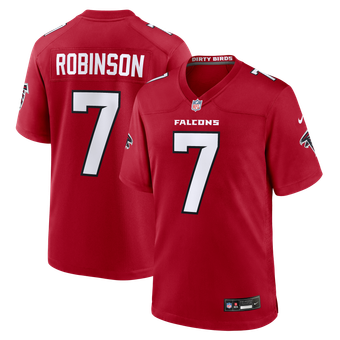 Atlanta Falcons Nike Game Home Jersey - Red - Bijan Robinson - Mens