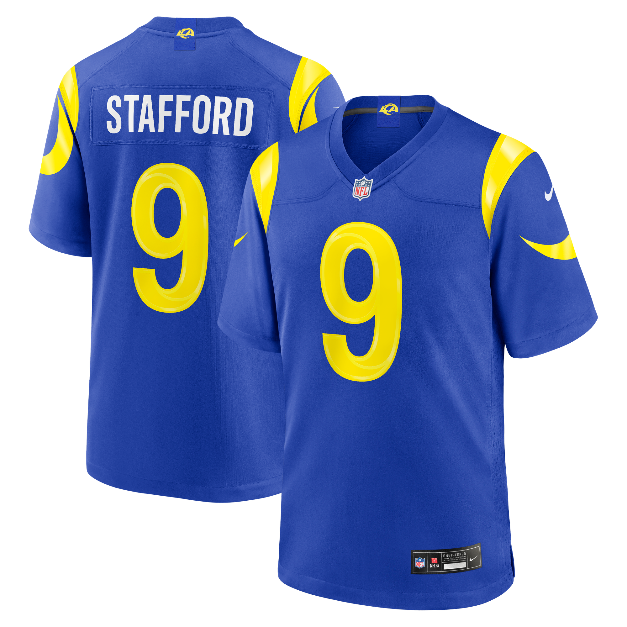 Maglia Los Angeles Rams Nike Game Home - Blu Reale - Matthew Stafford - Uomo