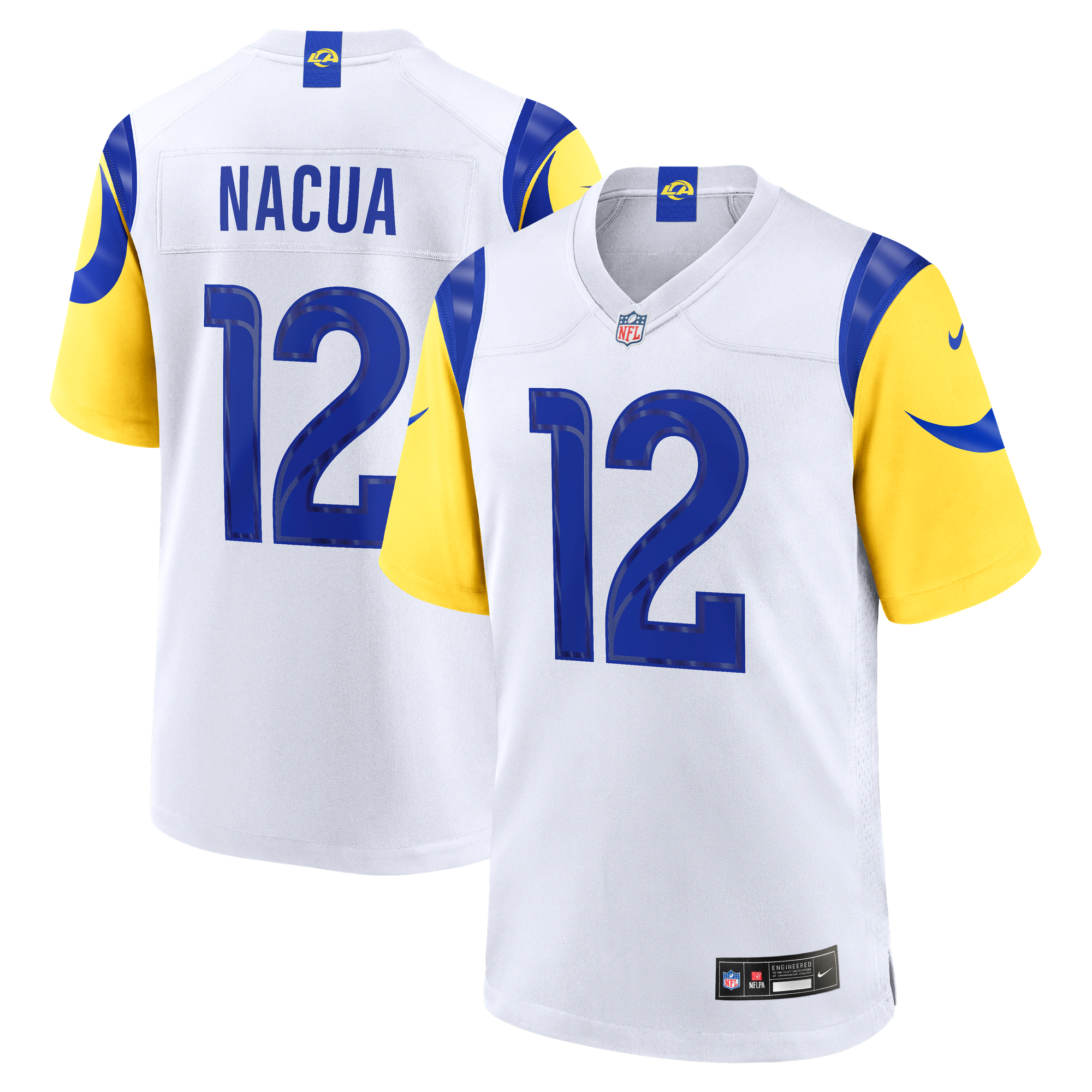 Maglia Los Angeles Rams Nike Game Road - Bianco - Puka Nacua - Uomo