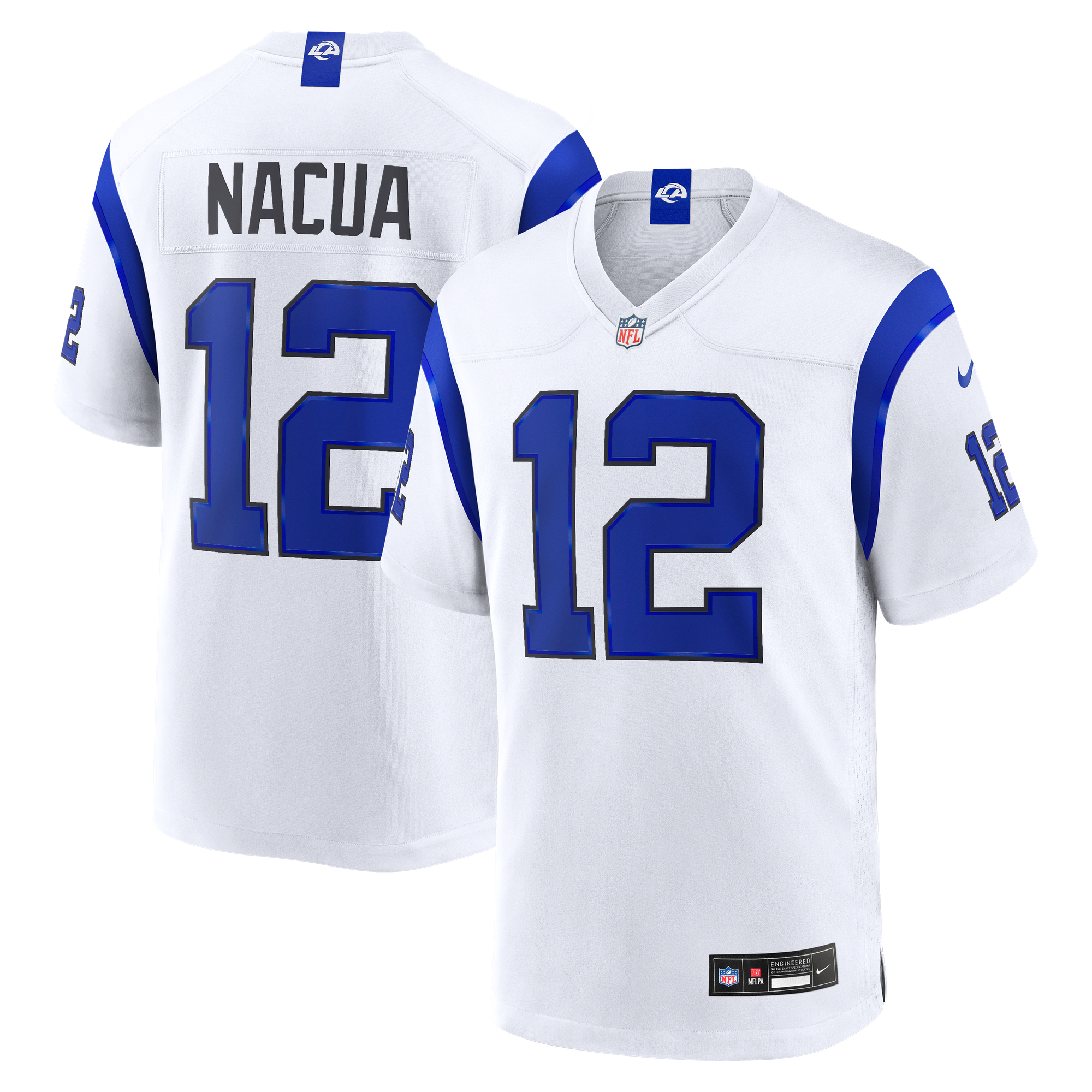 Maglia Los Angeles Rams Nike Game Alternate - Bianco - Puka Nacua - Uomo