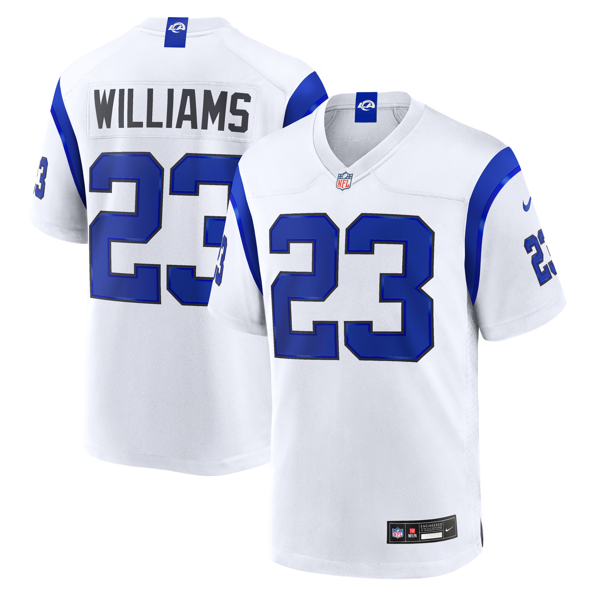 Maglia Los Angeles Rams Nike Game Alternate - Bianco - Kyren Williams - Uomo