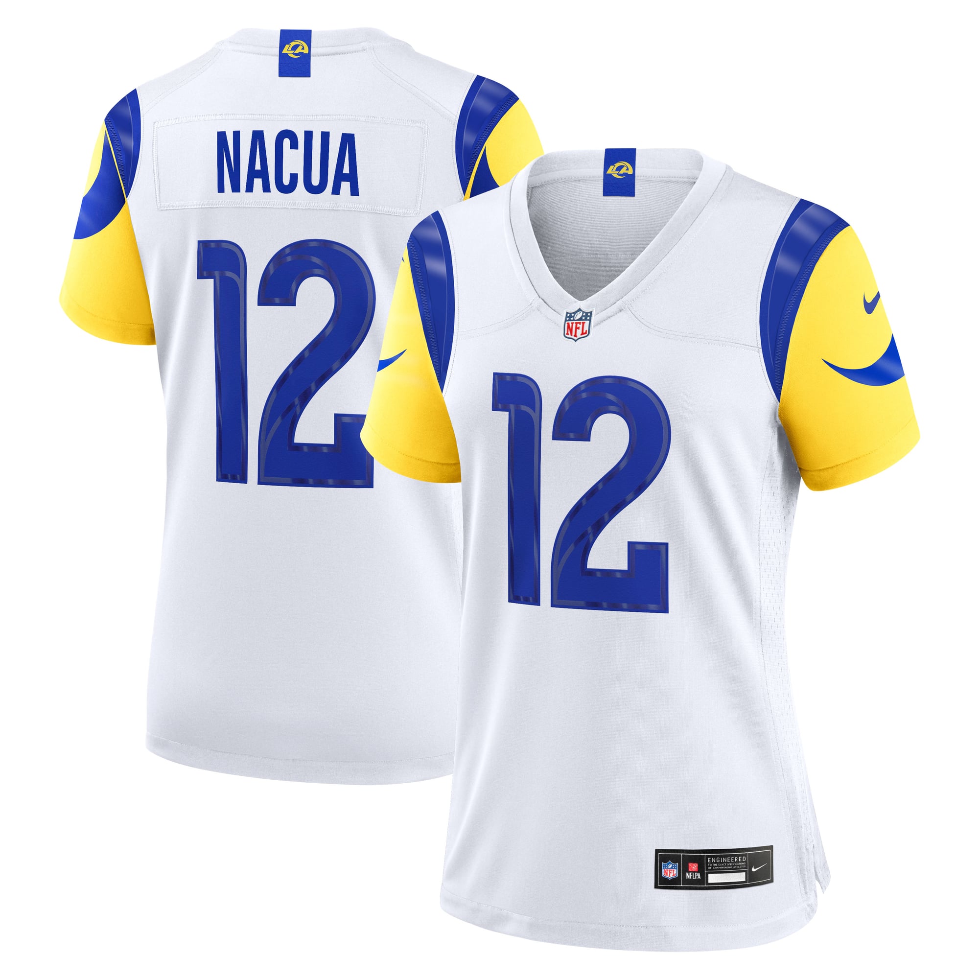 Maglia Los Angeles Rams Nike Game Road - Bianco - Puka Nacua - Donna
