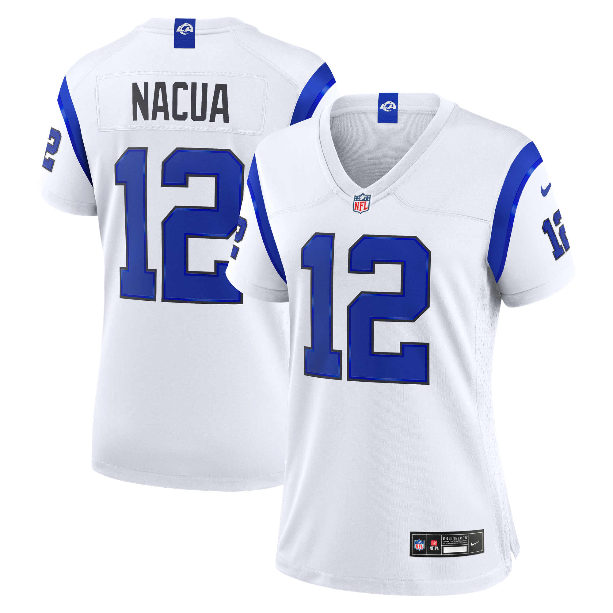 Maglia Los Angeles Rams Nike Game Alternate - Bianco - Puka Nacua - Donna