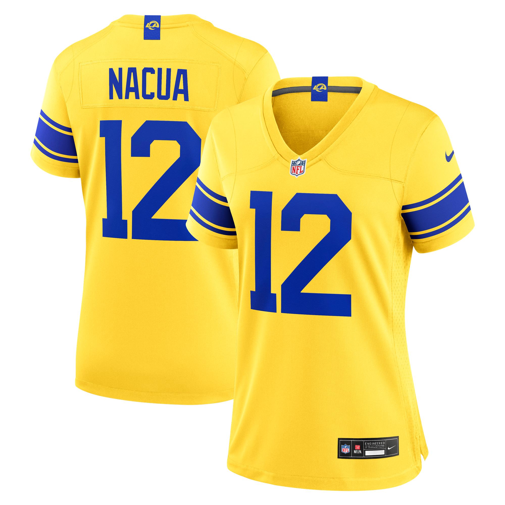 Maglia Los Angeles Rams Nike Game Alternate Secondario - Oro - Puka Nacua - Donna