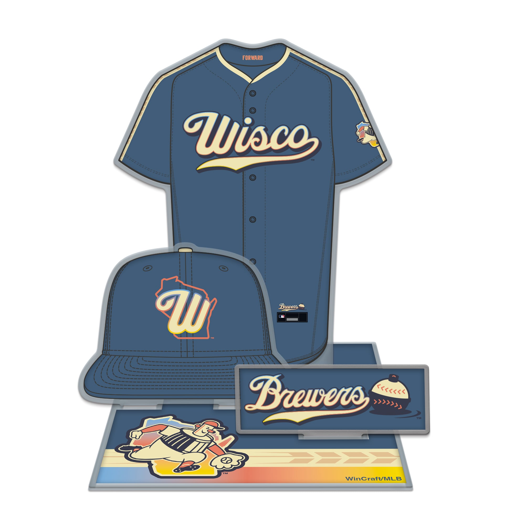 WinCraft  Milwaukee Brewers 2026 City Connect 3D Collector Stand