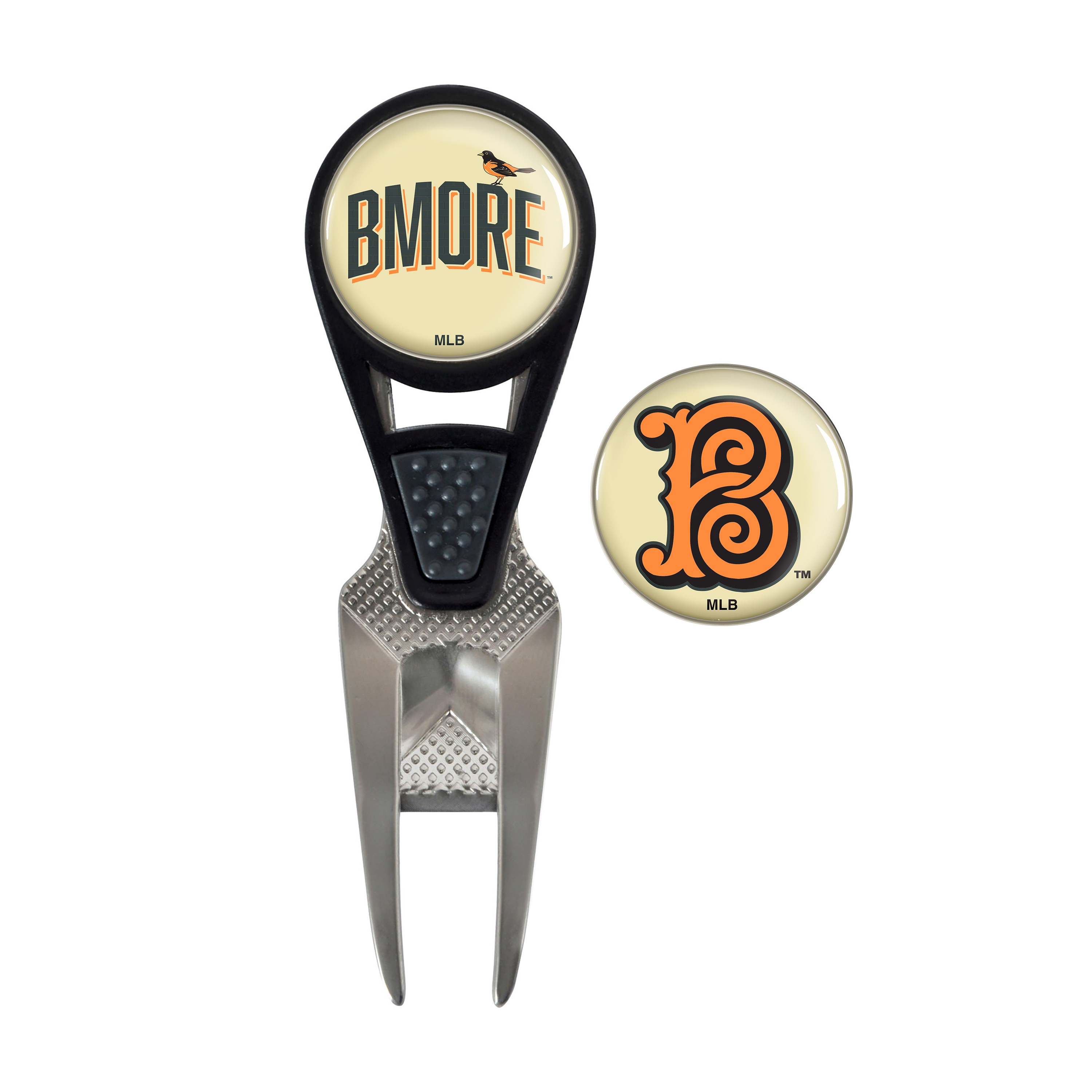 WinCraft Baltimore Orioles 2026 City Connect Divot Repair Tool & Ball Market Set WinCraft Baltimore Orioles 2026 City Connect Divot Repair Tool & Ball Market Set