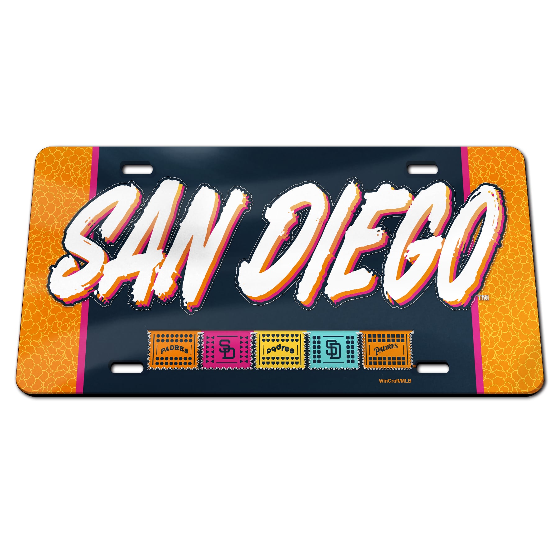 WinCraft  San Diego Padres 2026 City Connect Laser Cut Acrylic License Plate