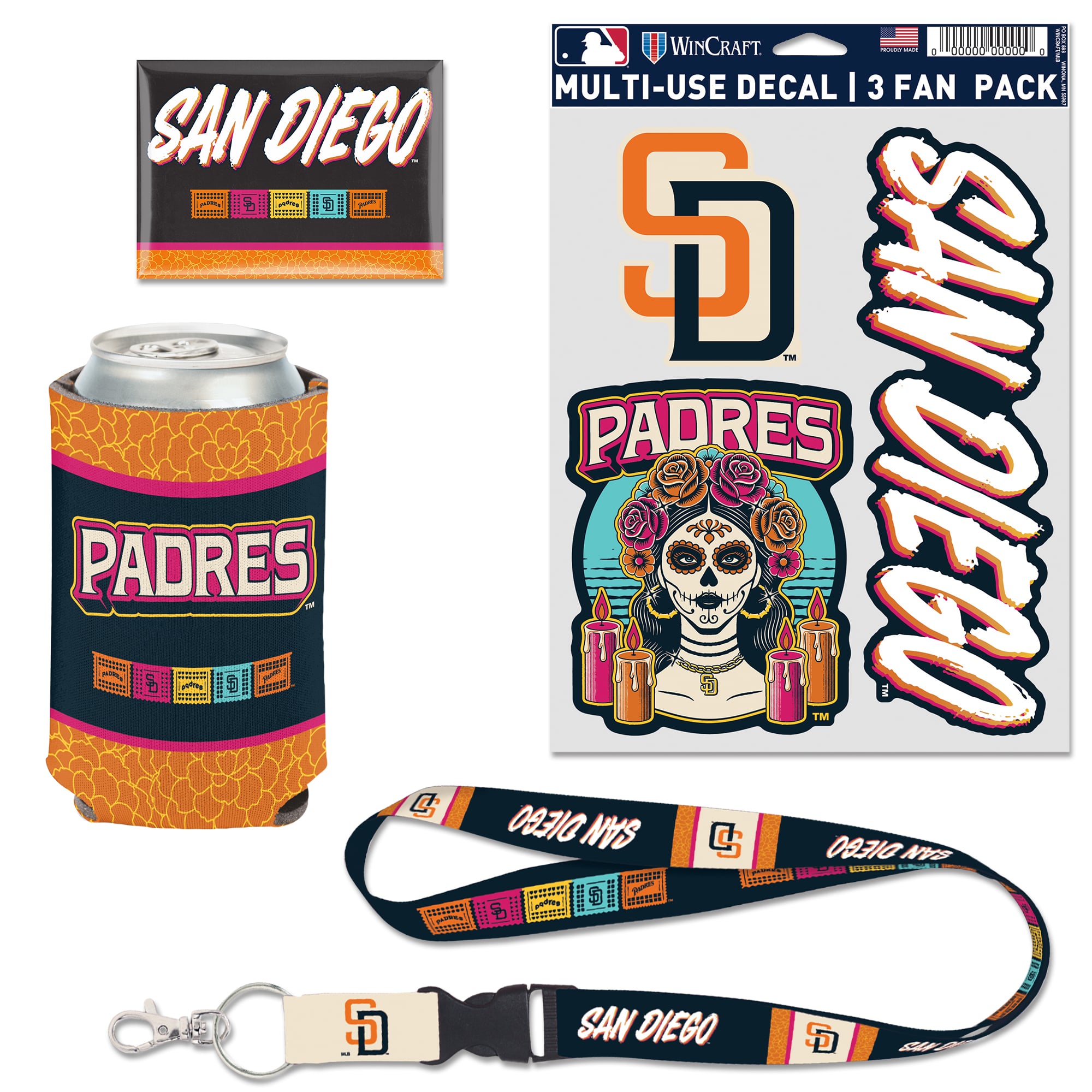 WinCraft  San Diego Padres 2026 City Connect 4-Piece Fan Pack