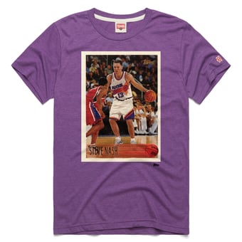 Unisex Homage Steve Nash Purple Phoenix Suns Topps Trading Card Player Tri-Blend T-Shirt