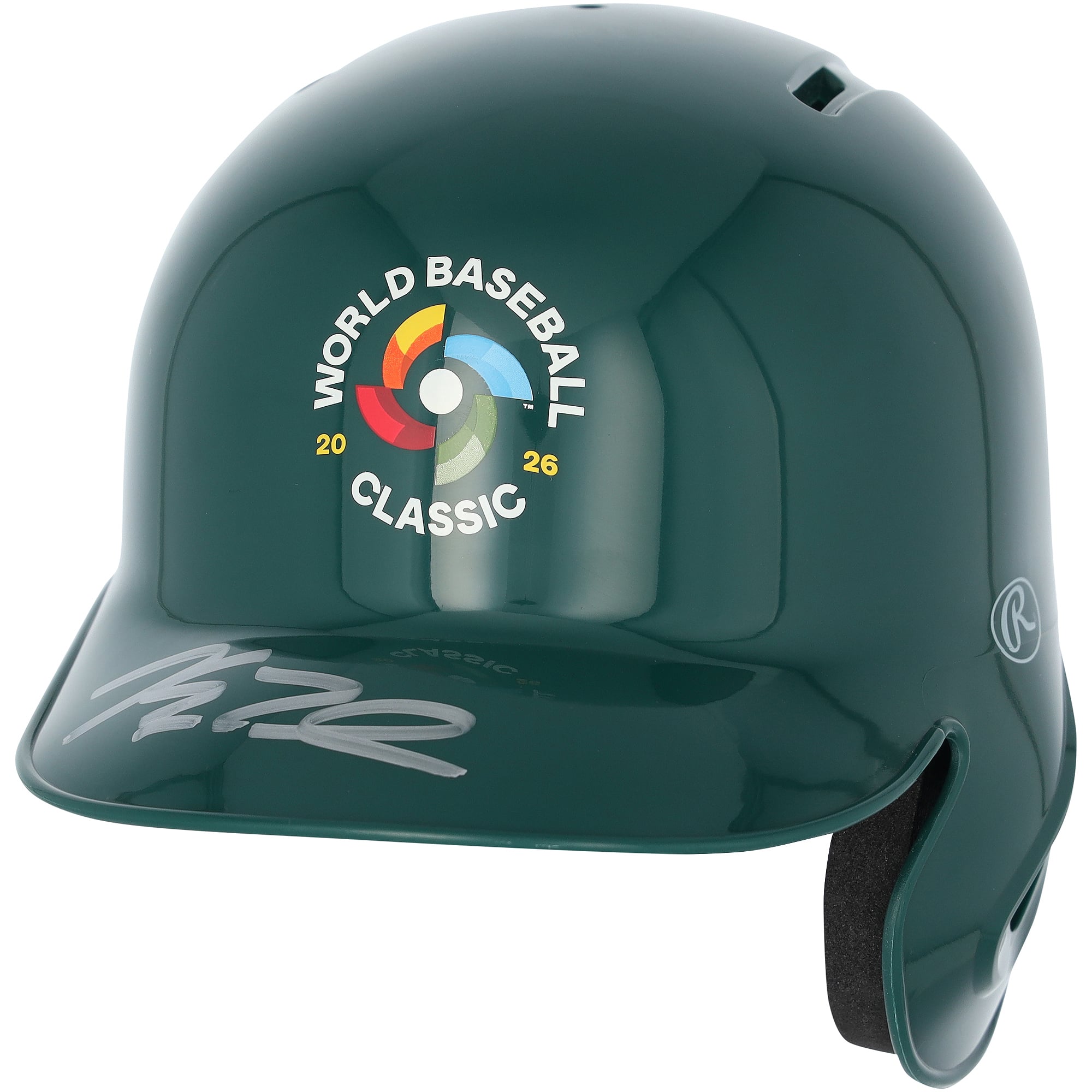 Kyle Teel Italy Baseball Autographed 2026 World Baseball Classic Logo Mini Batting Helmet